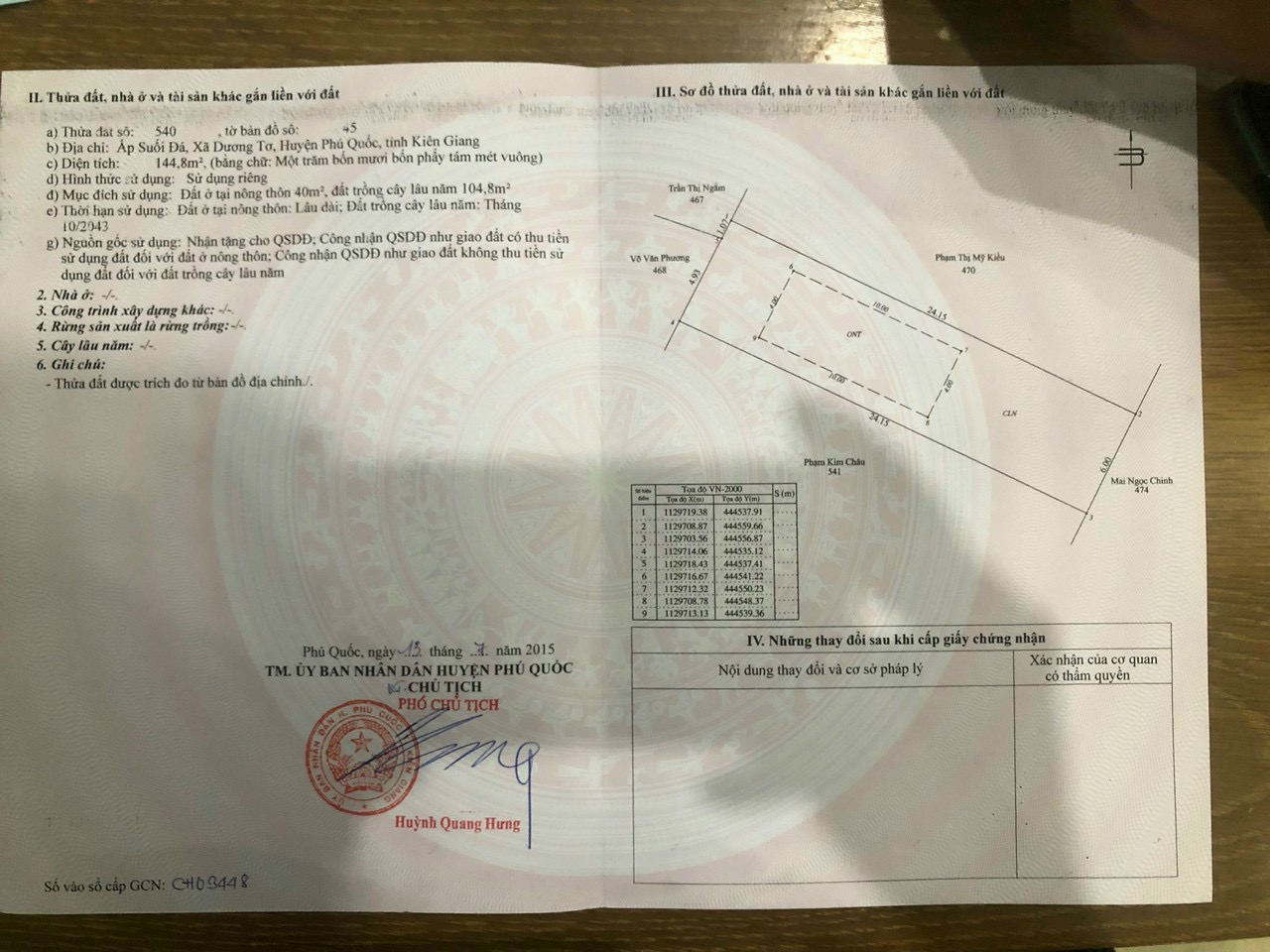 còn duy nhất 2 lô đất liền kề có 40m2 thổ cư diện tích 144m2 vị trí:Ấp Suối Đá,Xã Dương Tơ,tp Phú Quốc