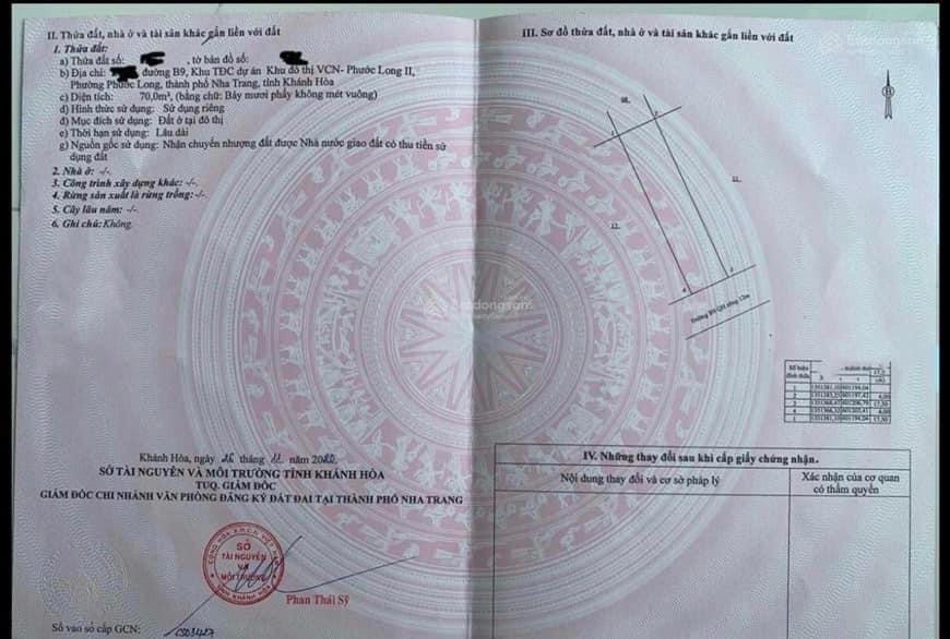 Bán nhà đất khu TDC Nha Trang gần trung tâm