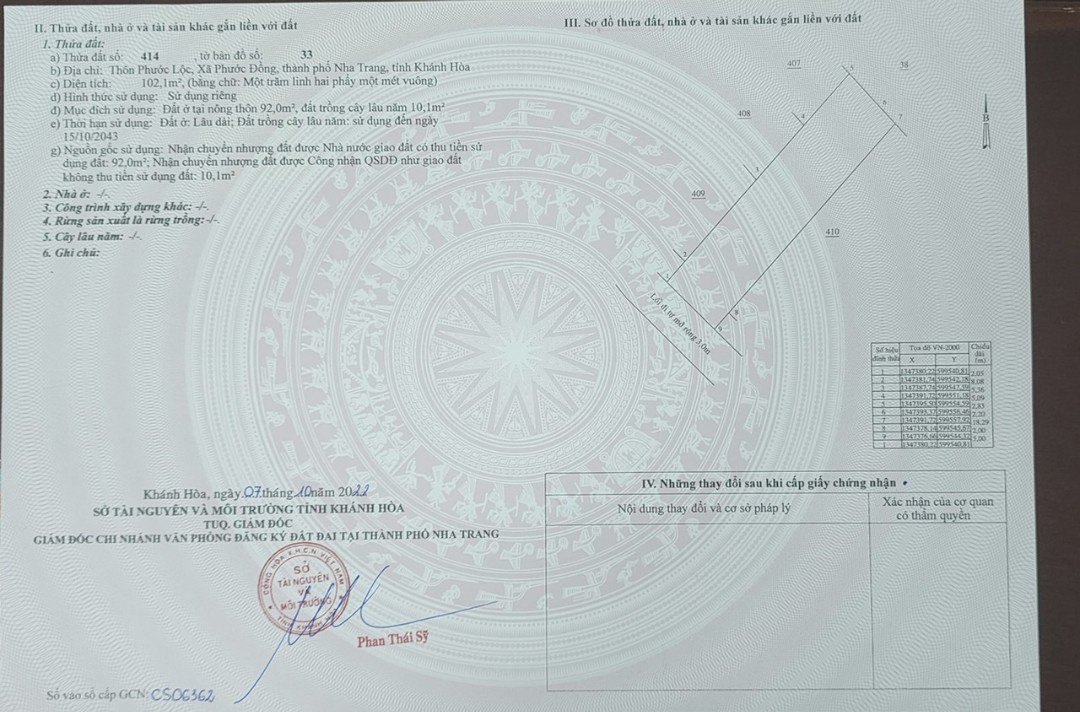 BÁN ĐẤT THỔ CƯ, GẦN EGG TT XÃ PHƯỚC ĐỒNG