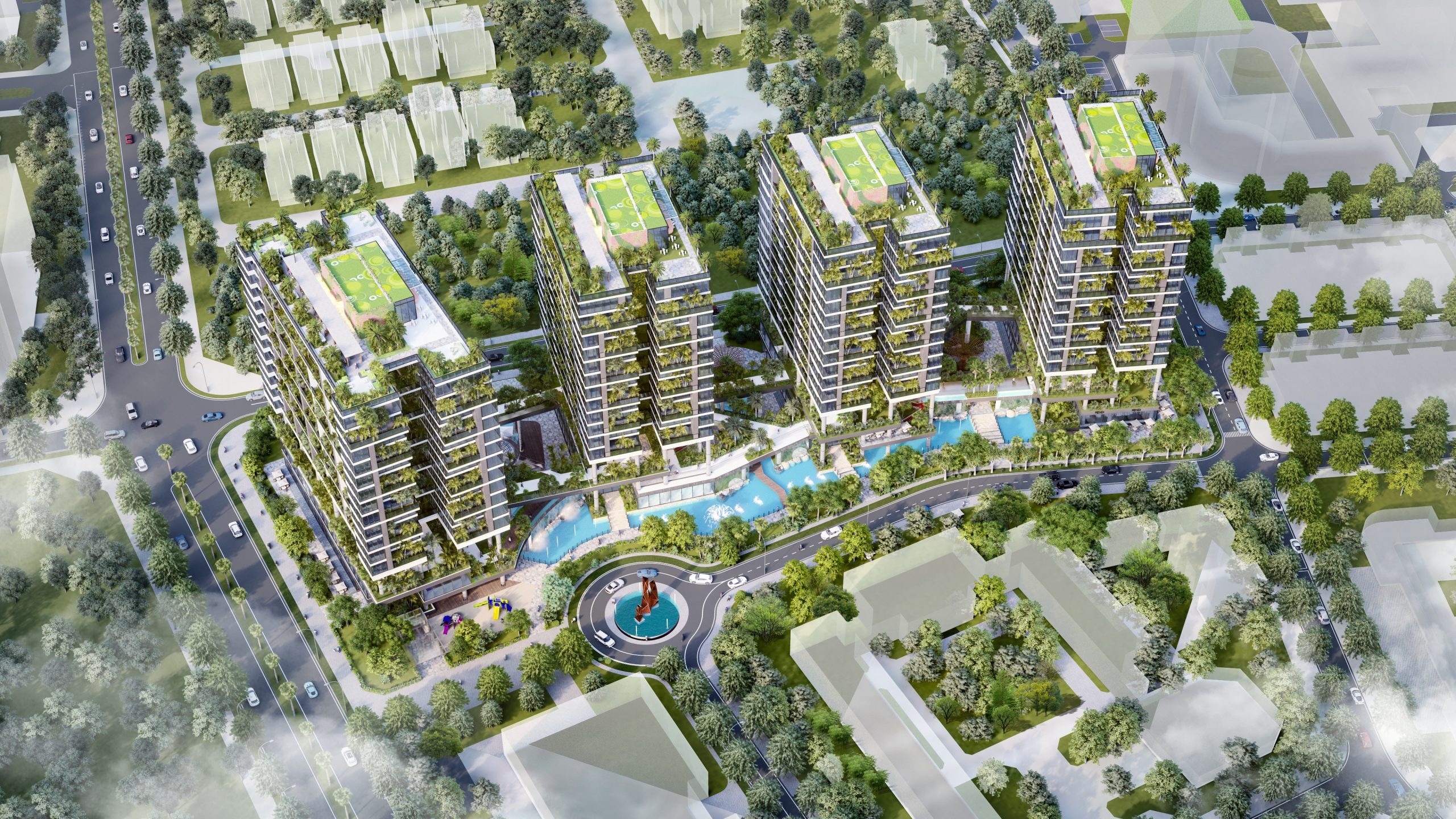 Căn hộ thiết kế mặt xanh thẳng đứng, cửa ngõ Vinhomes Riverside