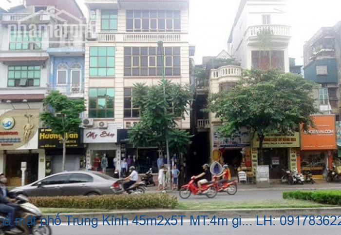 Chính chủ bán nhà mặt phố đường đôi Trung Kính, vỉa hè kinh doanh