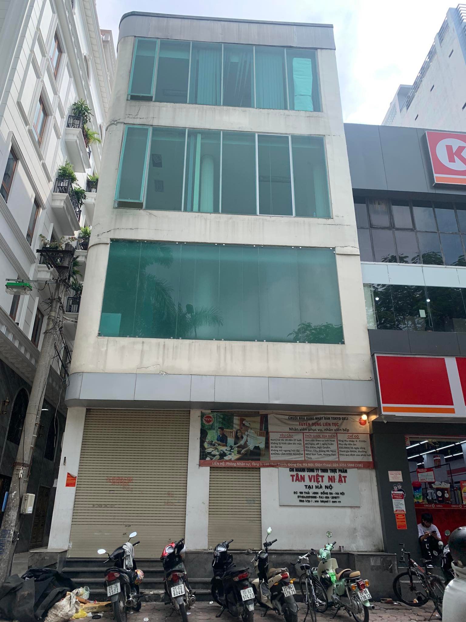 Cho thuê nhà mặt phố KHÂM THIÊN - HÀ NỘI, DT 180M2, MẶT TIỀN 7M