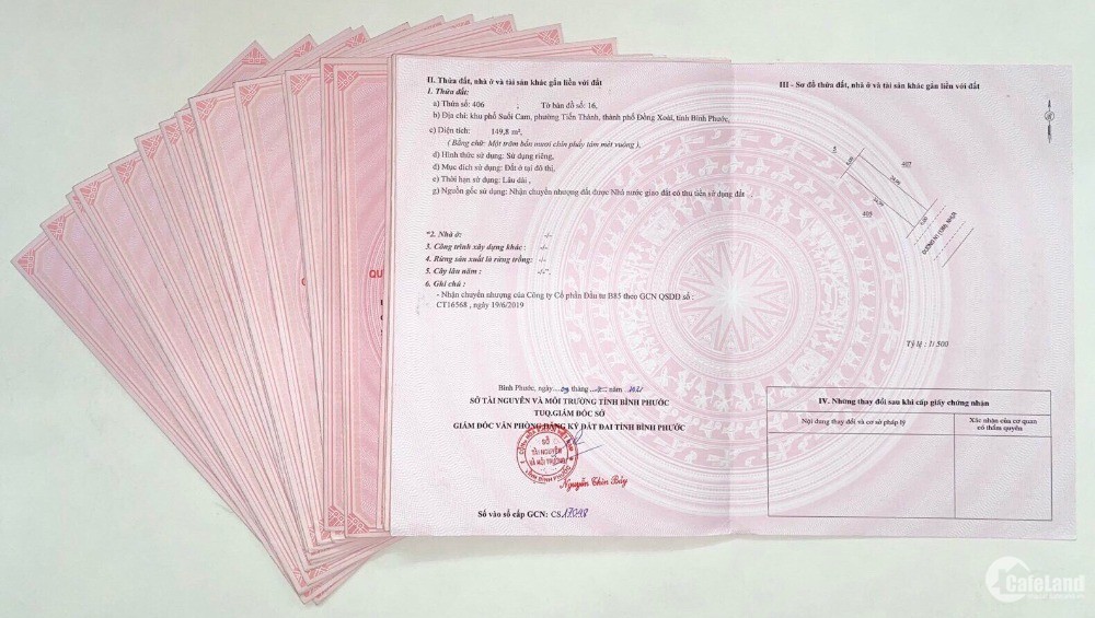 Đất nền thổ cư giá rẻ ngay trung tâm thành phố Đồng Xoài, sổ hồng riêng có sẵn công chứng ngay