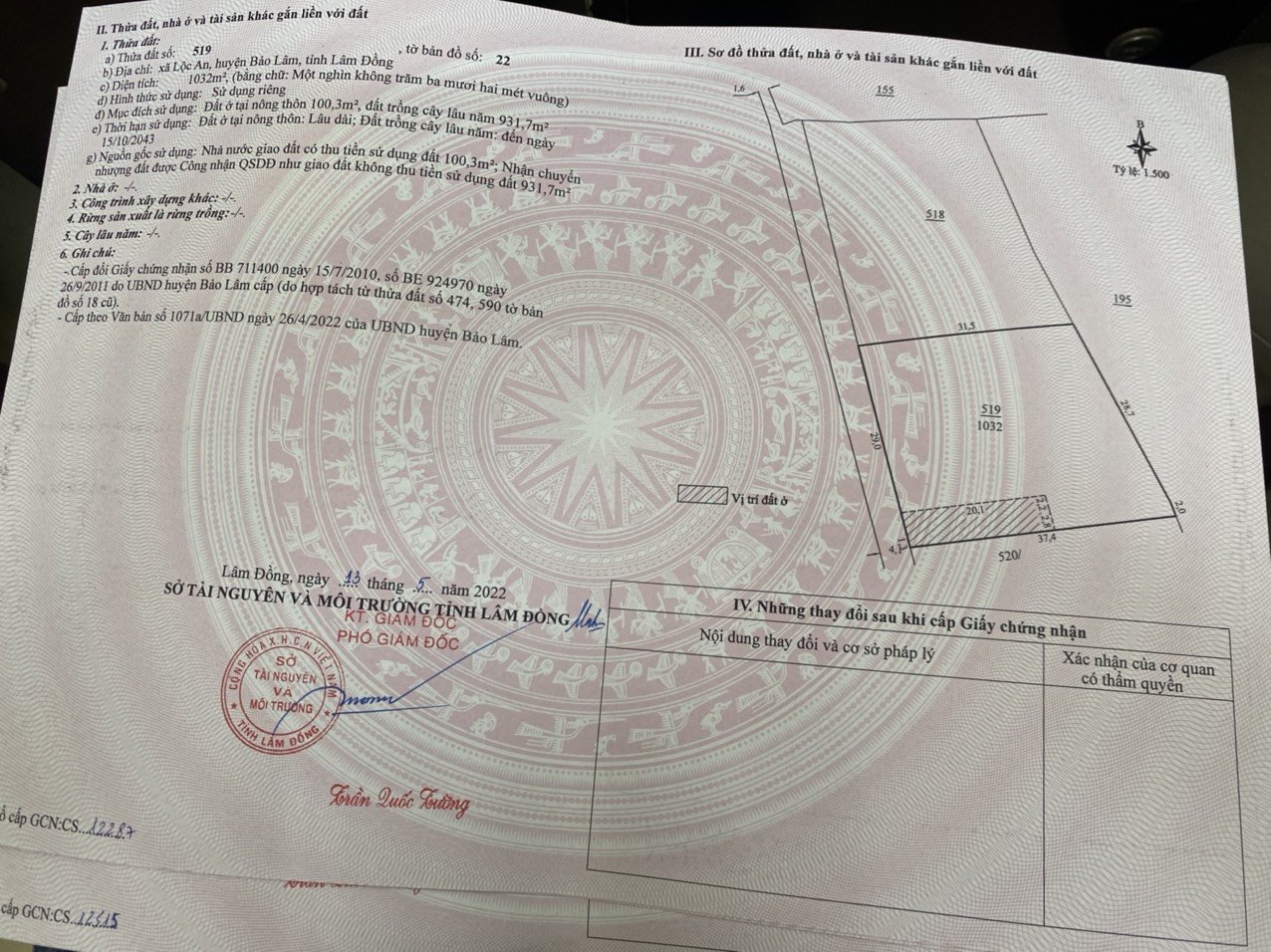 Lô đất đường nhựa view đồi cà phê Bảo Lộc khu dân cư hiện hữu cơ sở hạ tầng đầy đủ