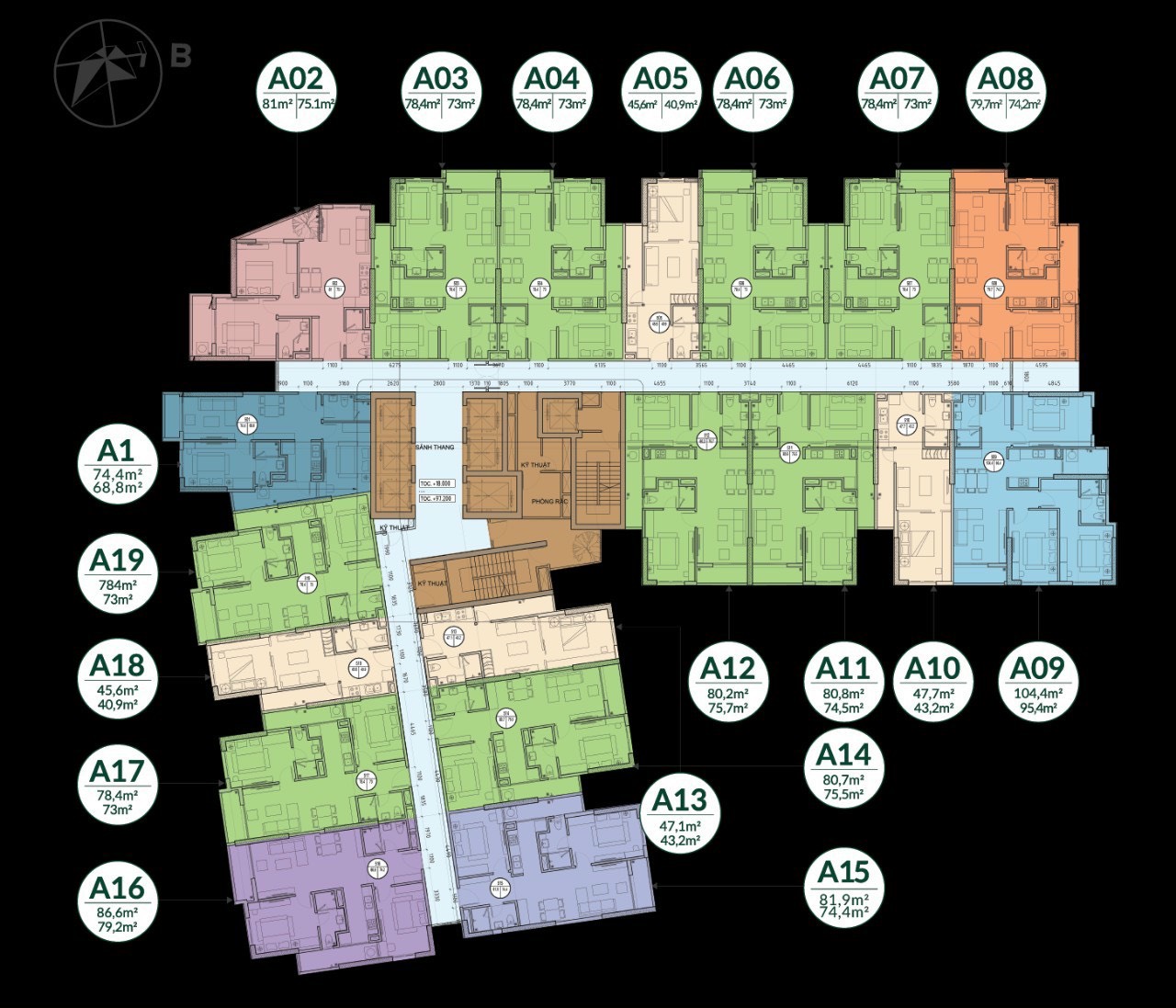 Chính chủ bán 2 suất ngoại giao tầng trung siêu đẹp view bể bơi chung cư Green Pearl vào tên HĐMB