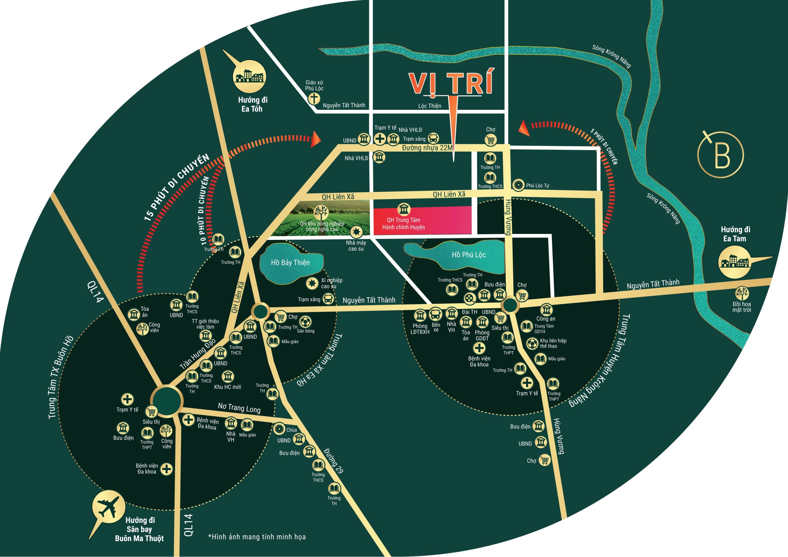 Siêu phẩm đất nền sổ đỏ công chứng ngay tại trung tâm Phú Lộc, Krông Năng, Đắk Lắk