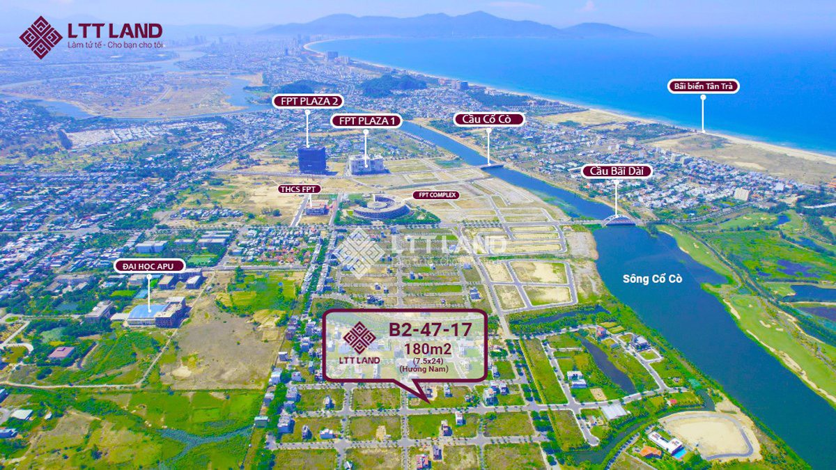 Bán nhanh lô đất 180m2 khu đô thị FPT City Đà Nẵng