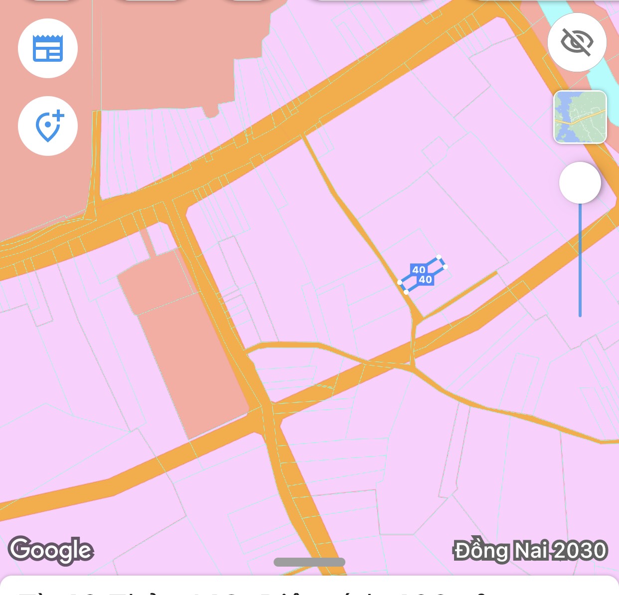 BÁN LÔ ĐẤT GẦN TRUNG TÂM HÀNH CHÍNH XÃ PHƯỚC BÌNH DT 10X40, 100 THỔ CƯ, GIÁ ĐẦU TƯ