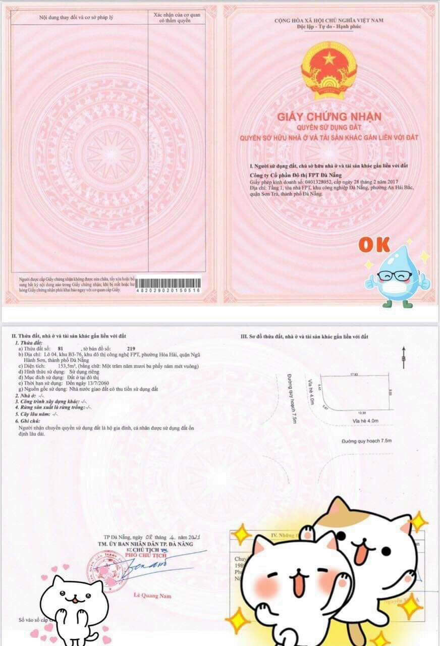 Siêu phẩm 2 mặt tiền vị trí đẹp khu R3 Fpt city Đà Nẵng