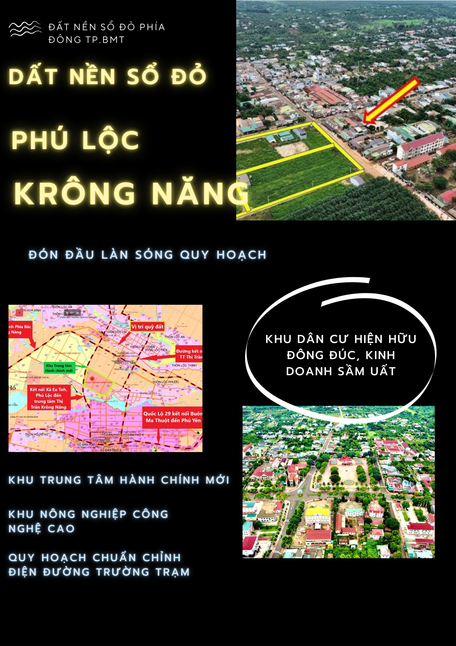 Đất nền sổ đỏ KDC Phú Lộc – Krông Năng, Quỹ đất vàng còn sót lại phía đông Buôn Mê Thuột