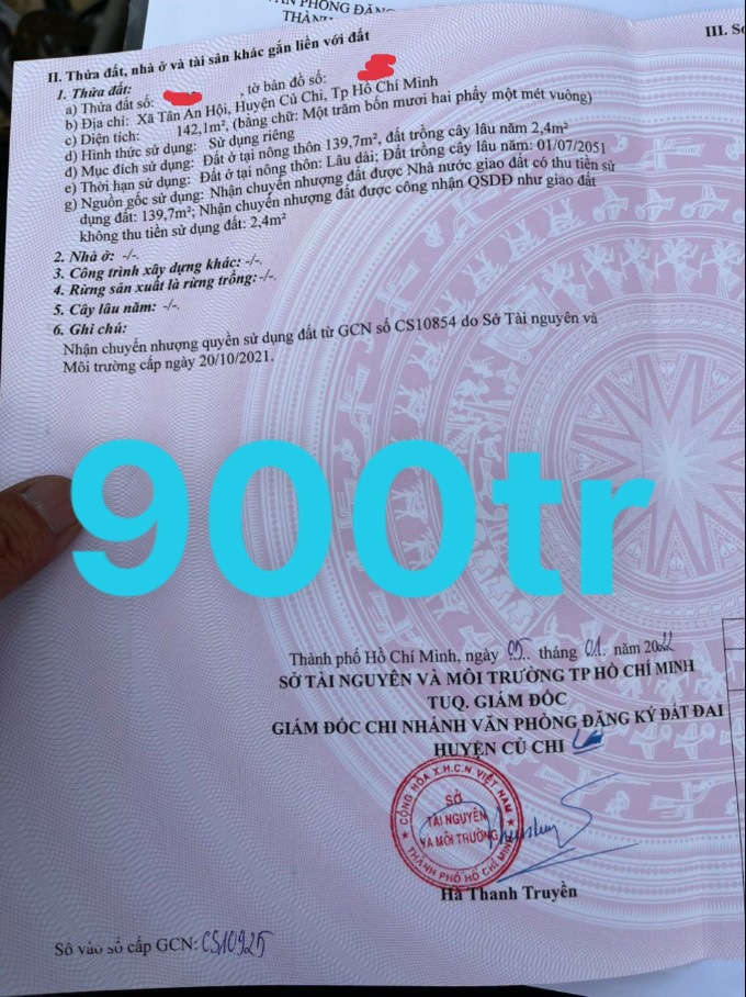 Ngộp Bán gấp lô đất Nguyễn Thị Chiên, Tân An Hội, Củ chi