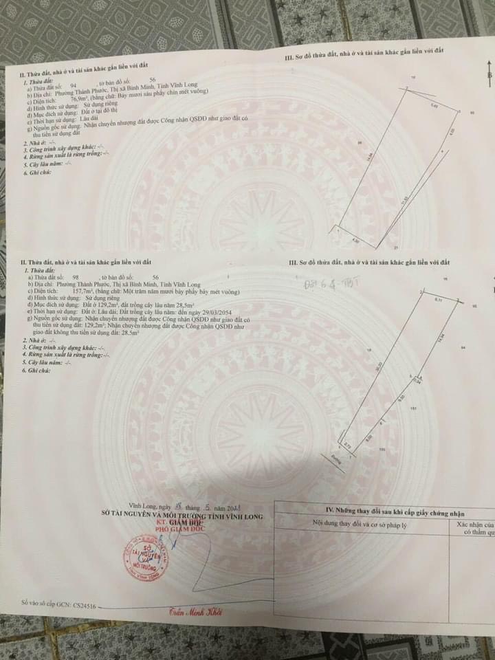 Bán Gấp 2 Nền Liền Kề Vị Trí Đẹp Tại Phường Thành Phước, TX Bình Minh, Vĩnh Long