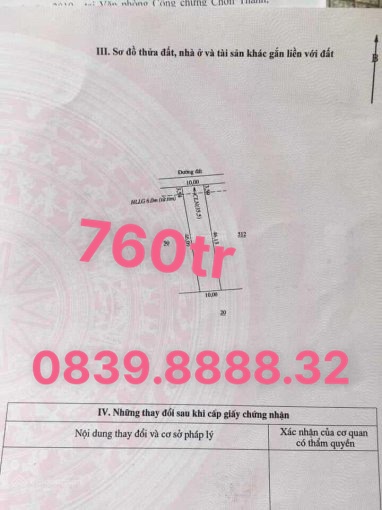 Chủ Ngộp gửi bán lô đất ấp 3, Thị xã Chơn thành