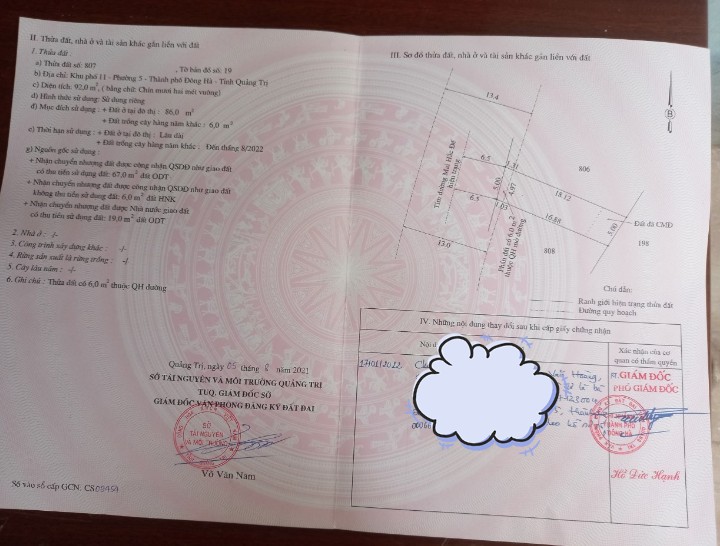 CẦN BÁN LÔ ĐẤT MẶT TIỀN MAI HẮC ĐẾ, TP ĐÔNG HÀ, GIÁ CHỈ 1,82 TỶ - LH: 0934.743.522