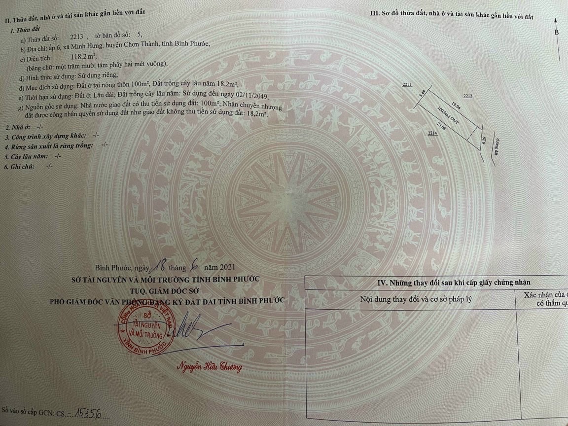 Bán rẻ 5,5m đất sát KCN Minh Hưng, hàng xóm đông, đi lại thuận tiện. Giá 6xx tr