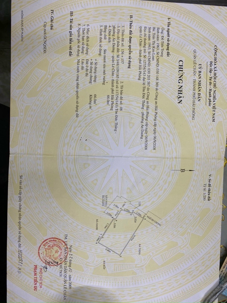 Lô đất trong trung tâm thành phố - ngách 50/239 nguyễn cộng hoà; ngõ nông đều 2,5 ngang 6 m - nở hậu - giá 30tr/m2