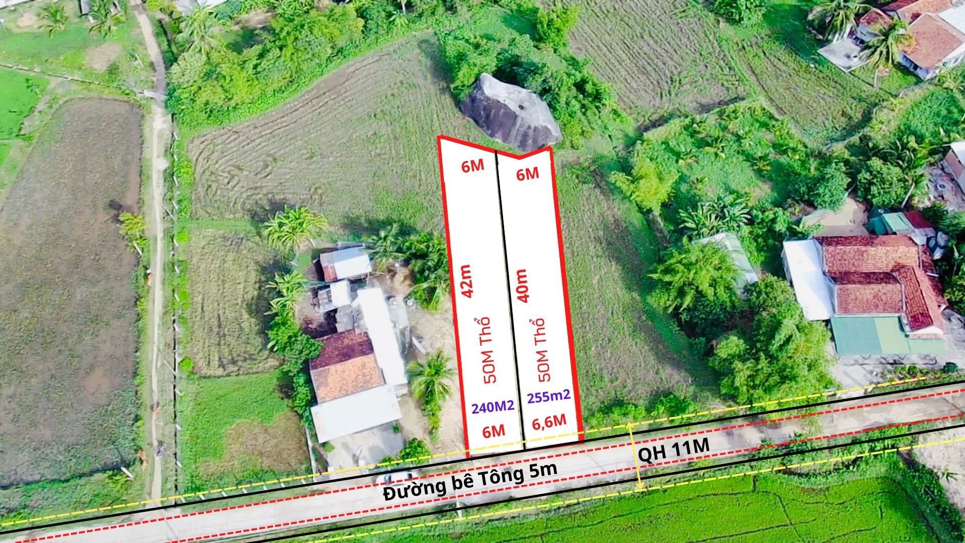 CHUYỂN NHƯỢNG 2 LÔ MẶT ĐƯỜNG LIÊN THÔN XÃ NINH THƯỢNG, TX.NINH HOÀ