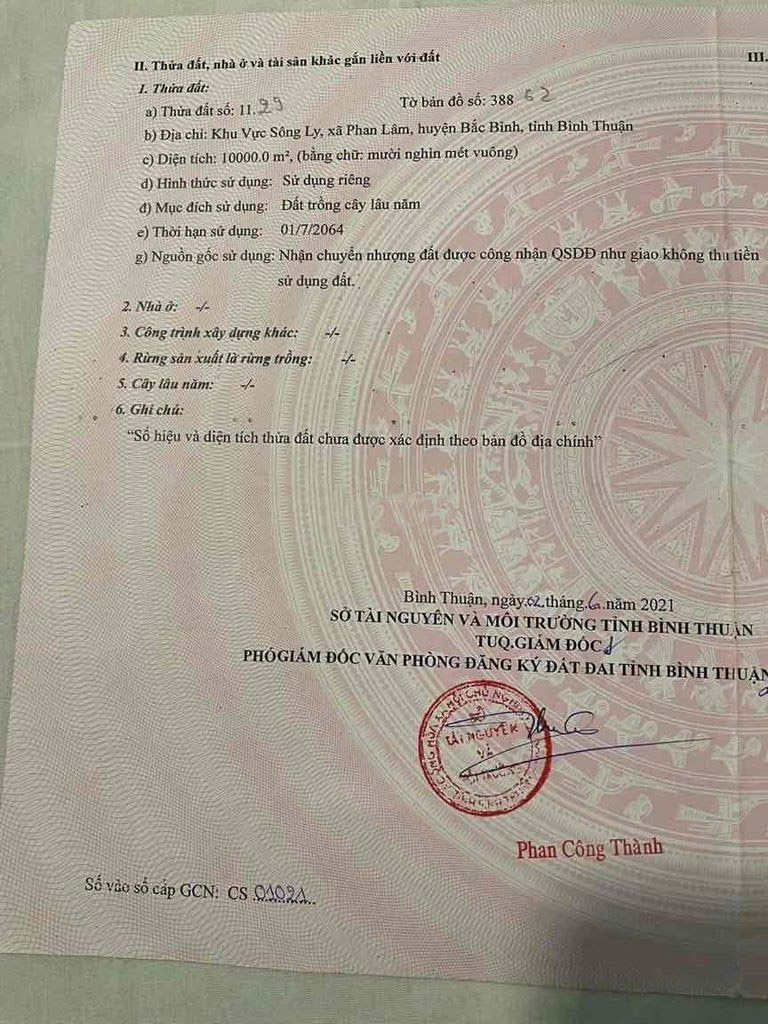 Chính Chủ Bán Đất Giá Rẻ Ngay QL28B-Phan Lâm-Bắc Bình-Bình Thuận