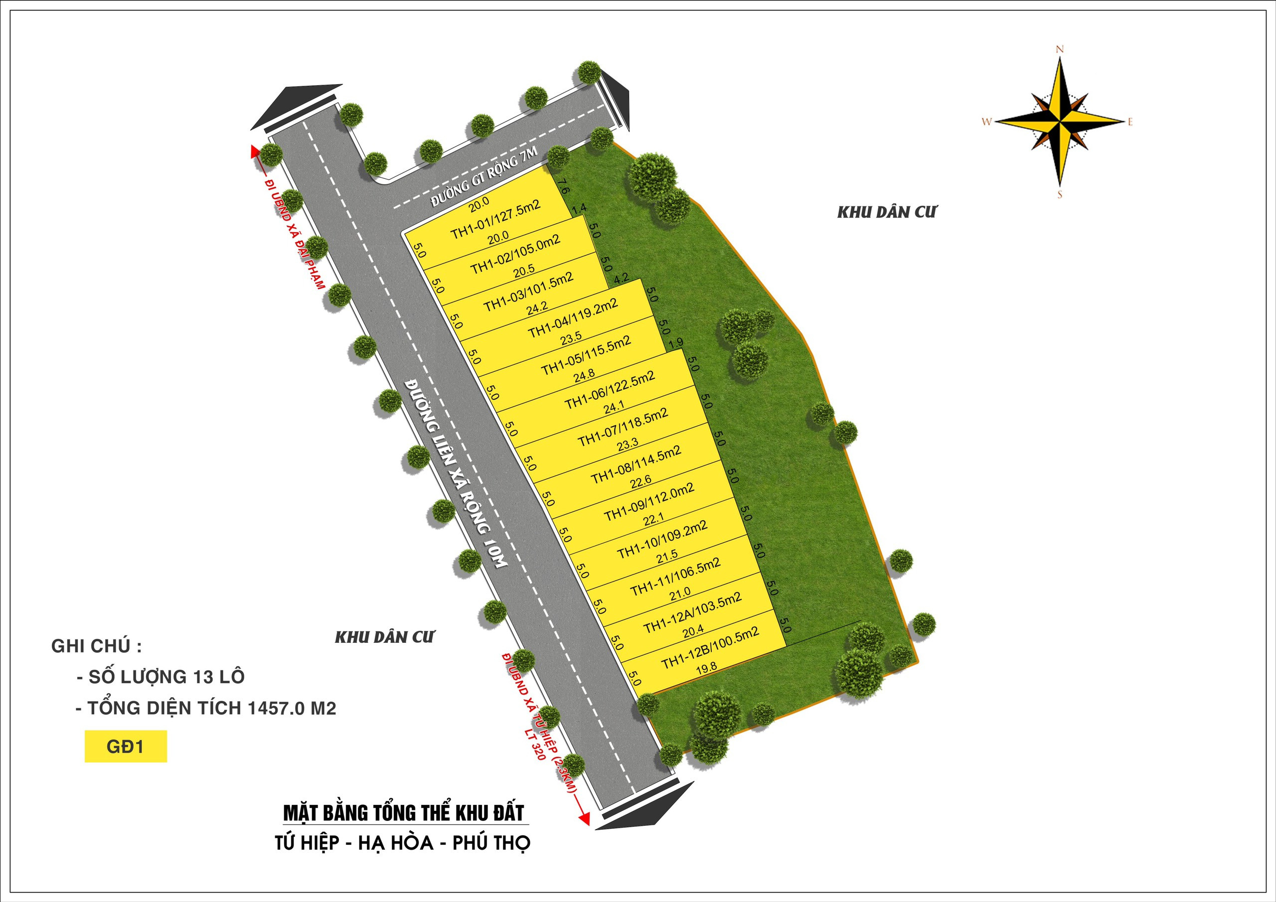 Ra gấp lô đất 118m2 Khu 7 xã Tứ Hiệp, Hạ Hòa, Phú Thọ giá chỉ 290 triệu
