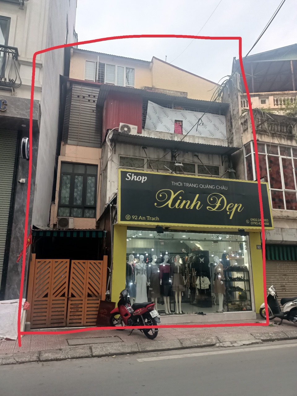 Chính chủ cần bán nhà mặt tiền phố An Trạch, vị trí đẹp , mặt tiền rộng ,nở hậu