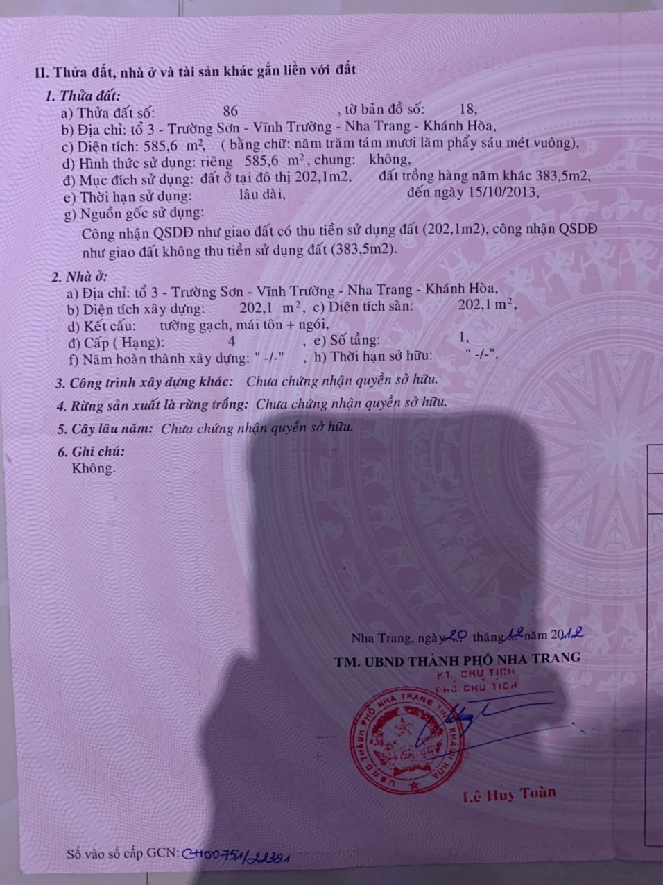 Siêu phẩm đất đẹp tại phường Vĩnh Trường,Tp.Nha Trang giá 30tr/m²