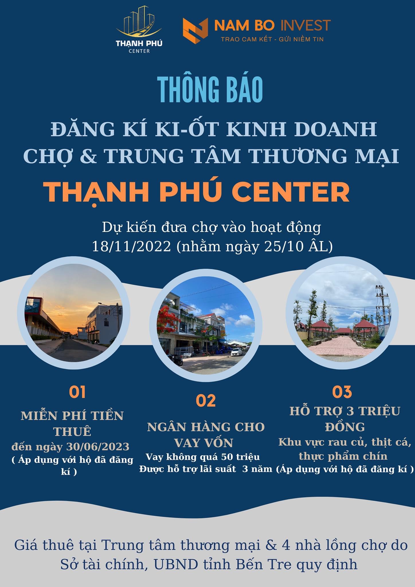 Bán đất Chợ Thạnh Phú giá rẻ Khu vực mở đường Lộ giơi 30M Kết nối Trung tâm Huyện , Ngân hàng , Bệnh viện