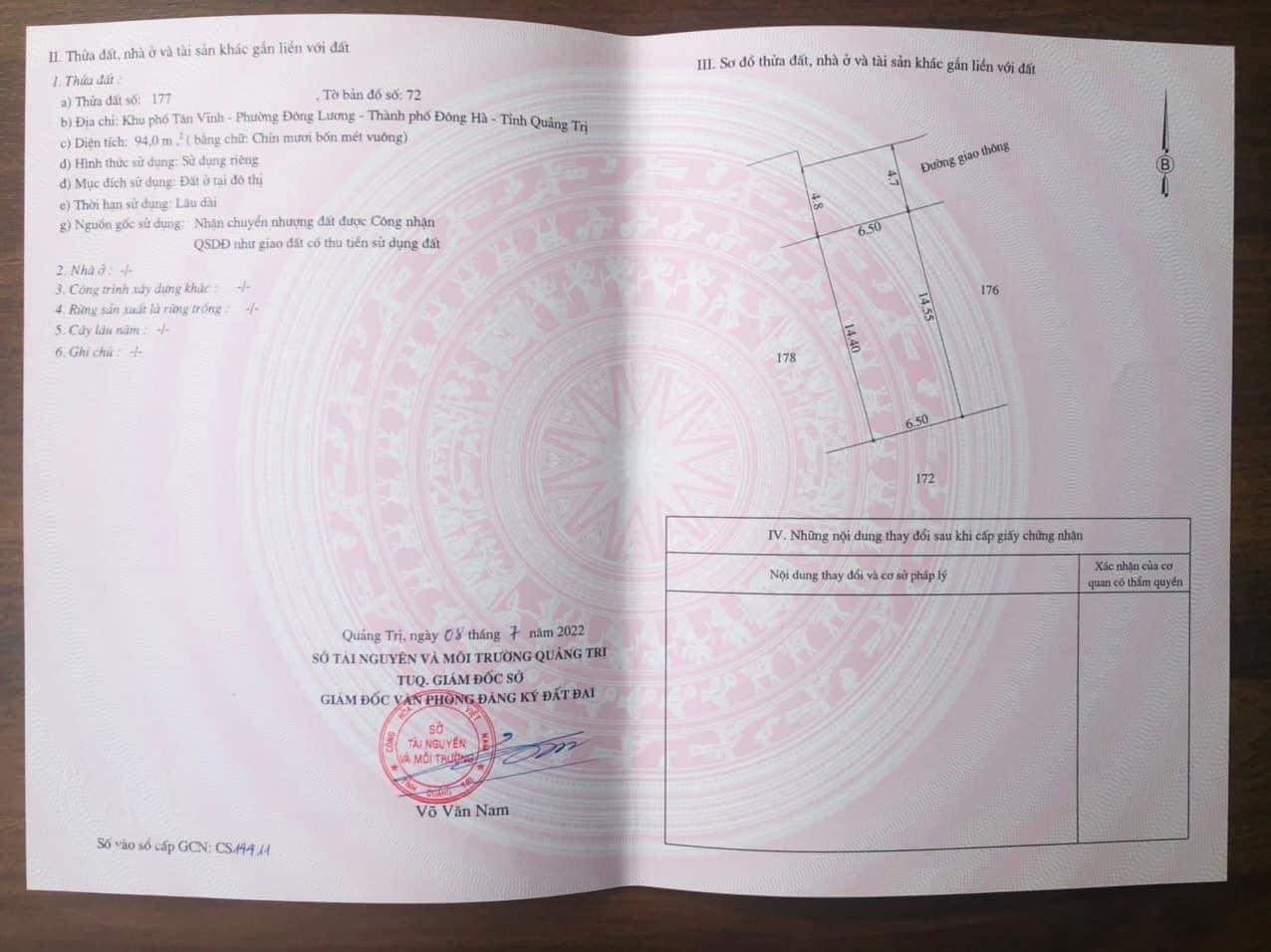 BÁN GẤP ĐẤT NAM ĐÔNG HÀ DT: 6,5X15m GIÁ CHỈ 680TR