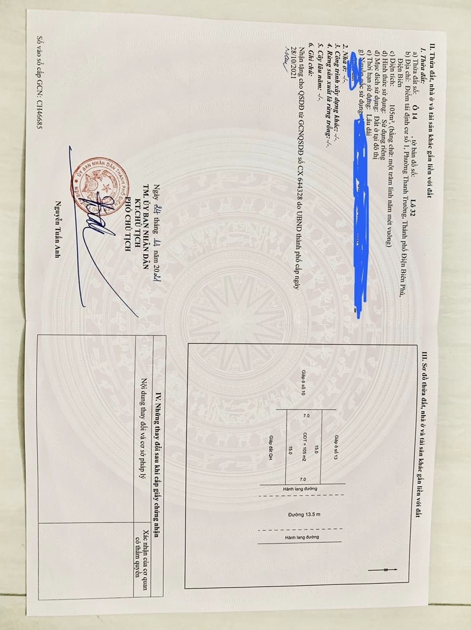 Cần bán lô đất tái định cư số 1 Bến xe mới