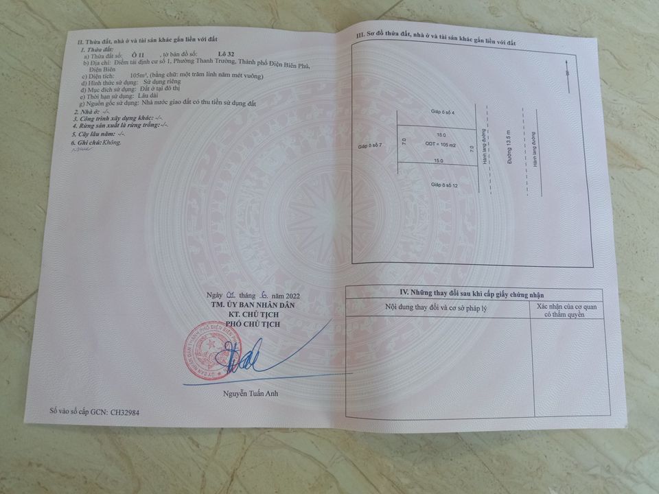Bán đất khu tái định cư số 1 phường Thanh Trường gần bến xe mới
