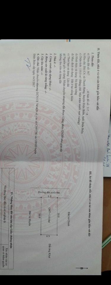 Em cần bán mảnh đất tại đội C4, xã Thanh Hưng, huyện Điện Biên