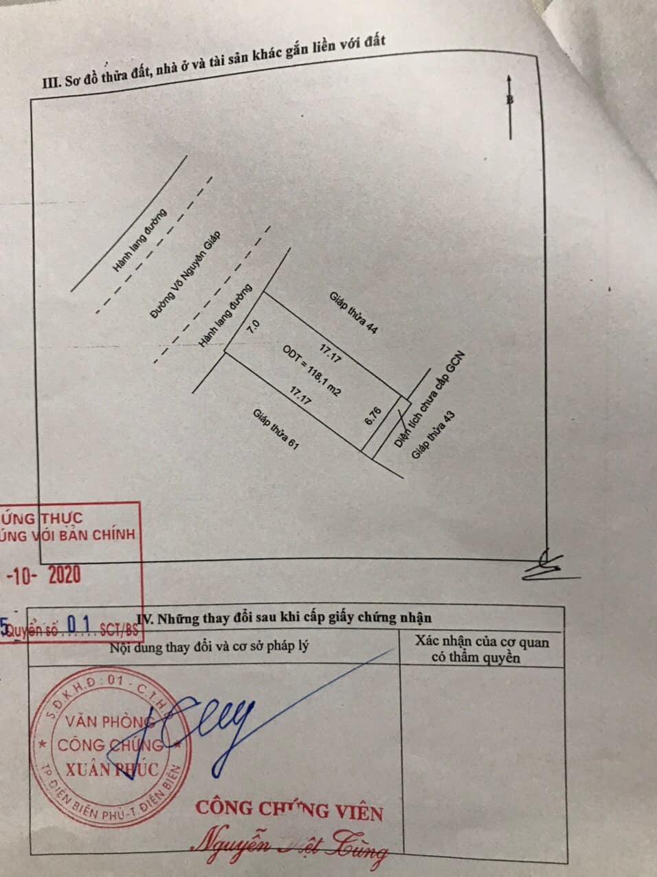 Bán đất tại tổ 01, phường Tân Thanh, TP Điện Biên Phủ