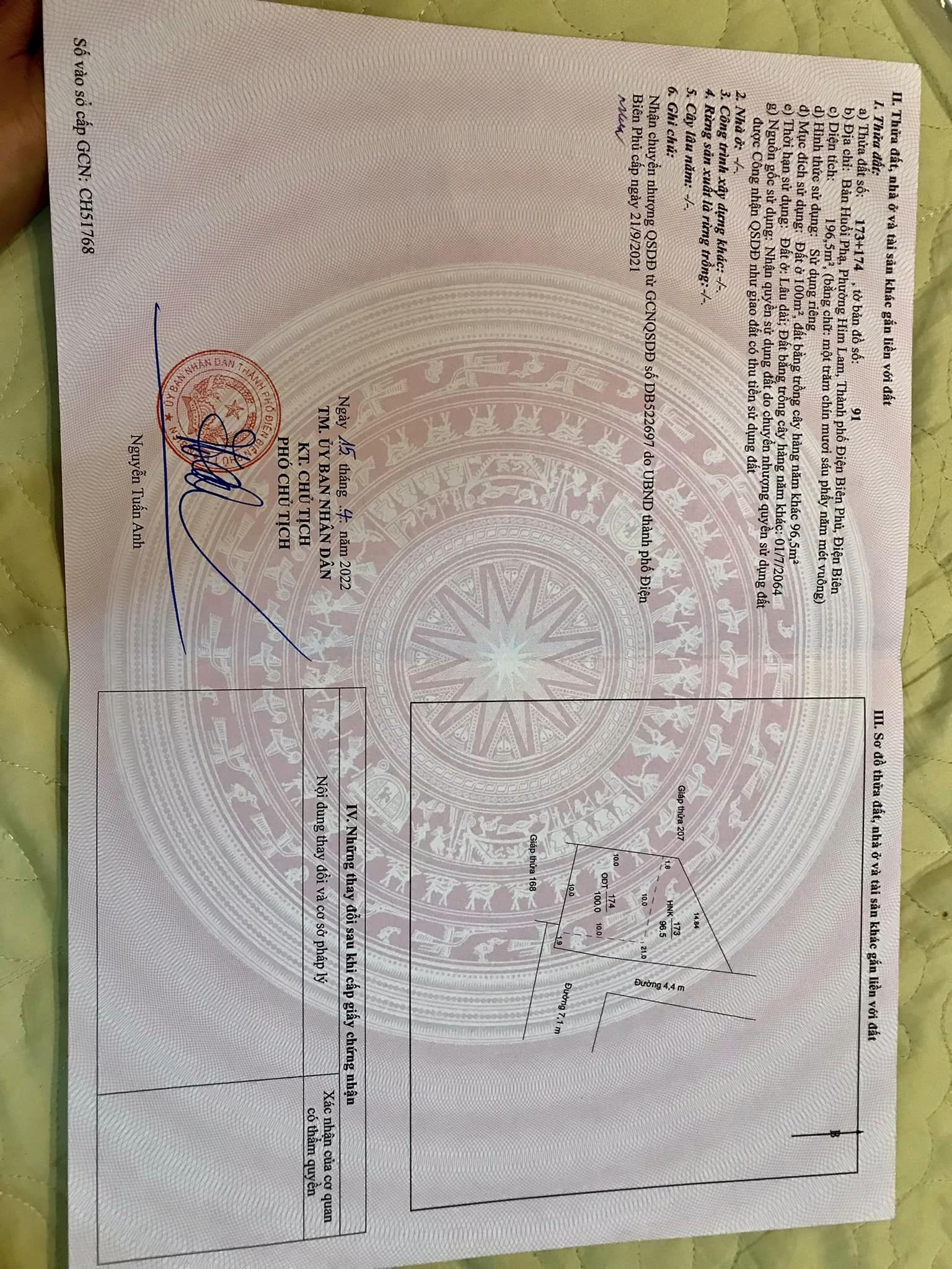 Bán nhanh mảnh đất tại phường Him Lam, TP ĐBP, Điện Biên