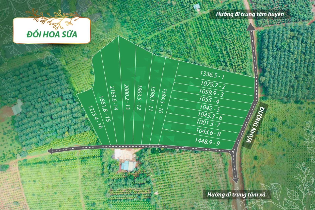Bán 1,5 sào = 1500m2 giá chỉ 270tr/ sổ riêng, đường lớn