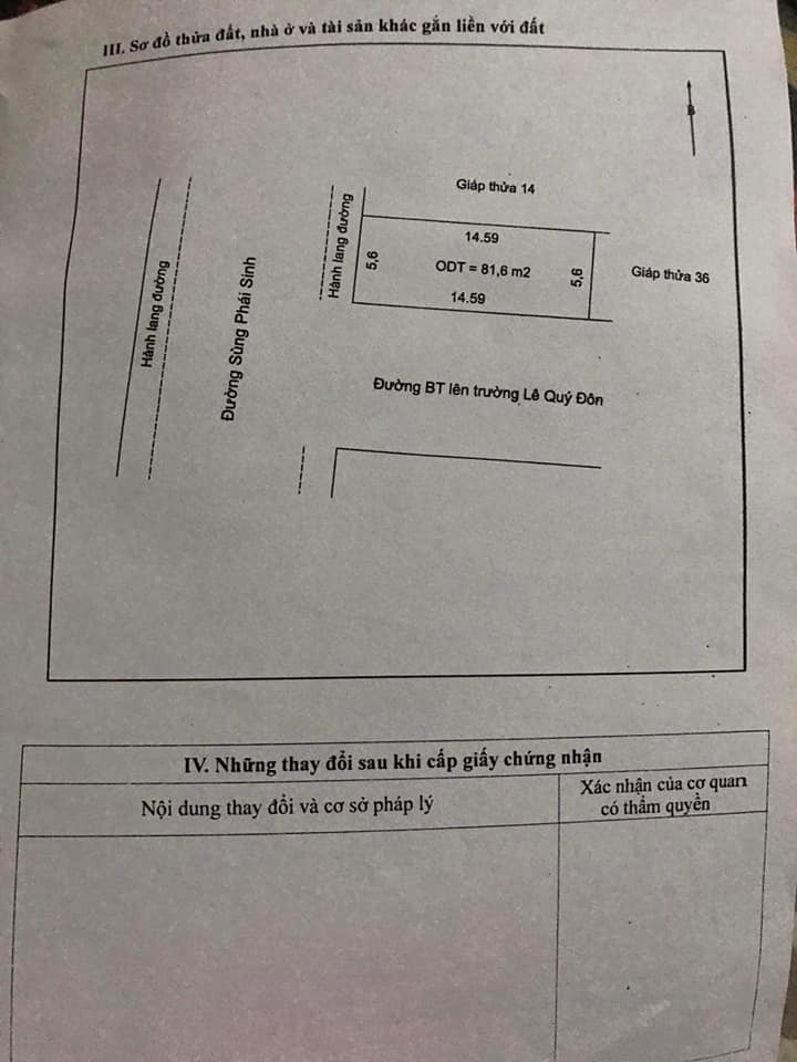 Bán đất cổng trường chuyên Lê Quý Đôn Điện Biên