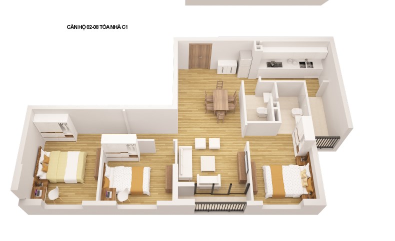 Chính chủ Bán chung cư C1 Xuân Đỉnh, Căn góc 90M, 3PN: Giá 3.20 Tỷ