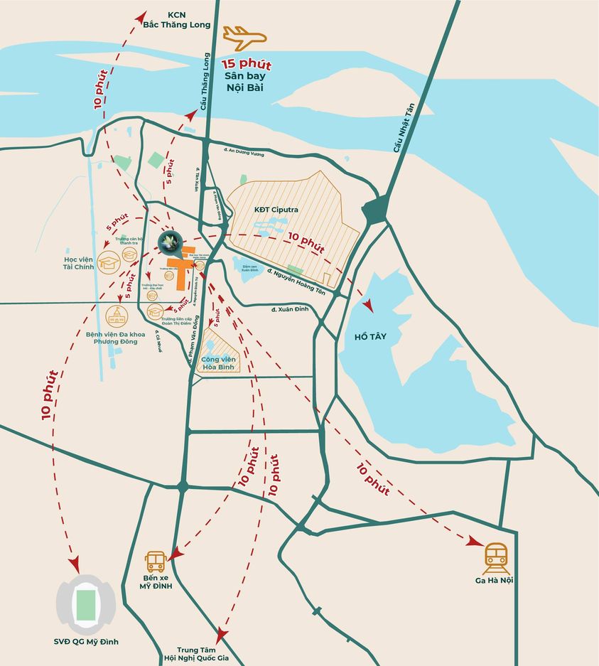 Biệt thự cách Trung tâm hành chính mới Thủ đô 2km, 200m2, 38.8 tỷ