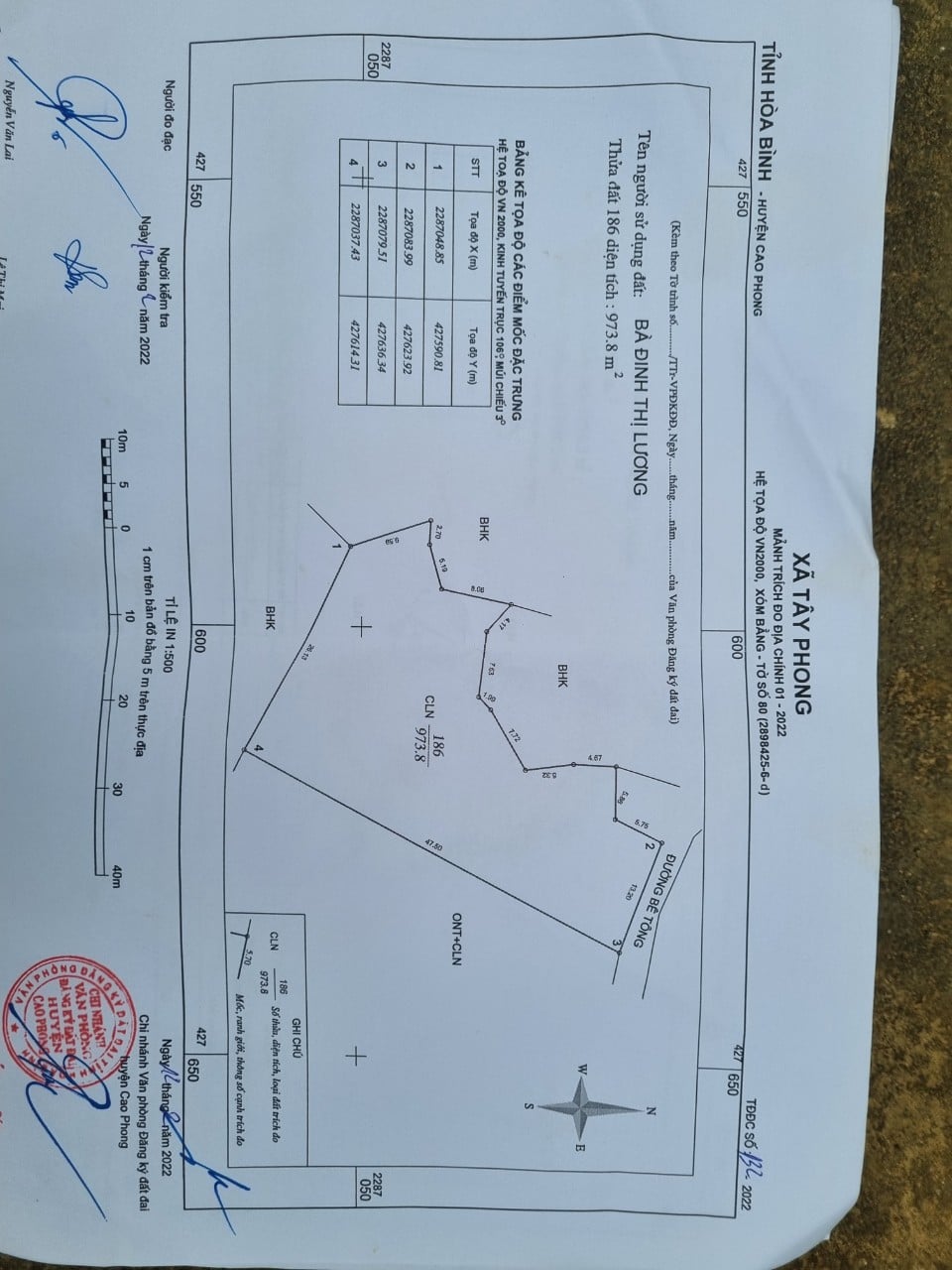 Bán đất có sẵn nhà dt 1883m2 tại Tây Phong Đã có sẵn nhà . Diện tích 1883m2 trong đó có 800m thổ cư
