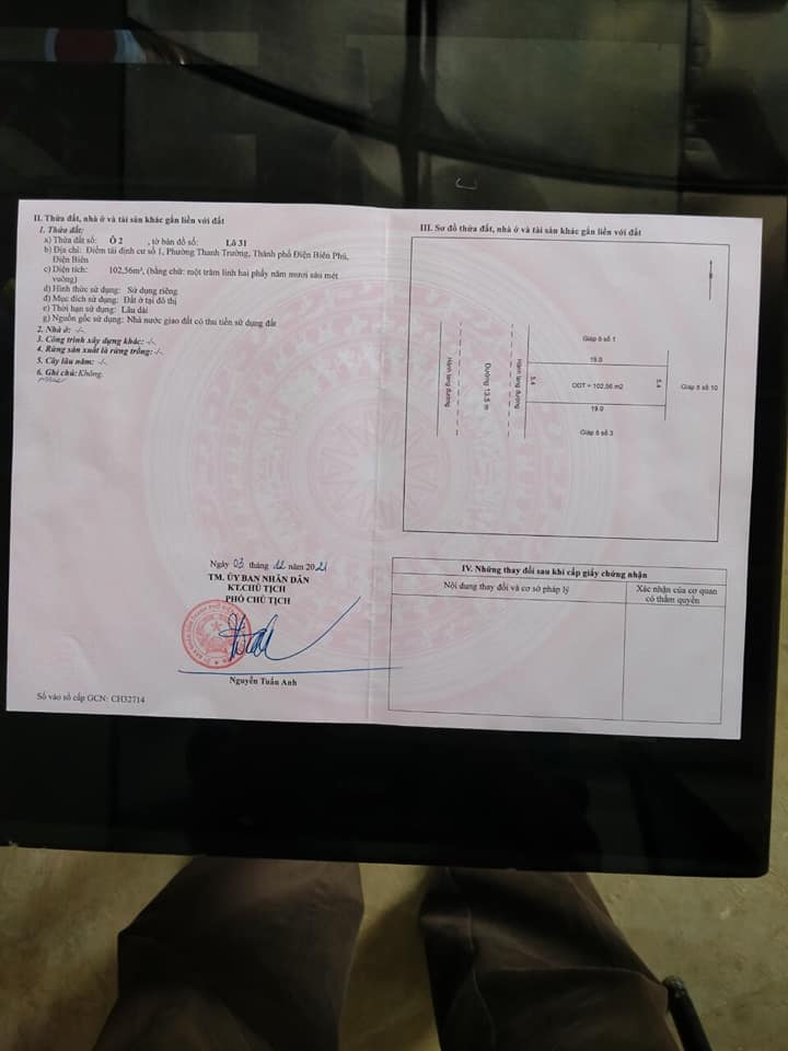 Bán ô đất TĐC số 1 Thanh Trường, TP ĐBP