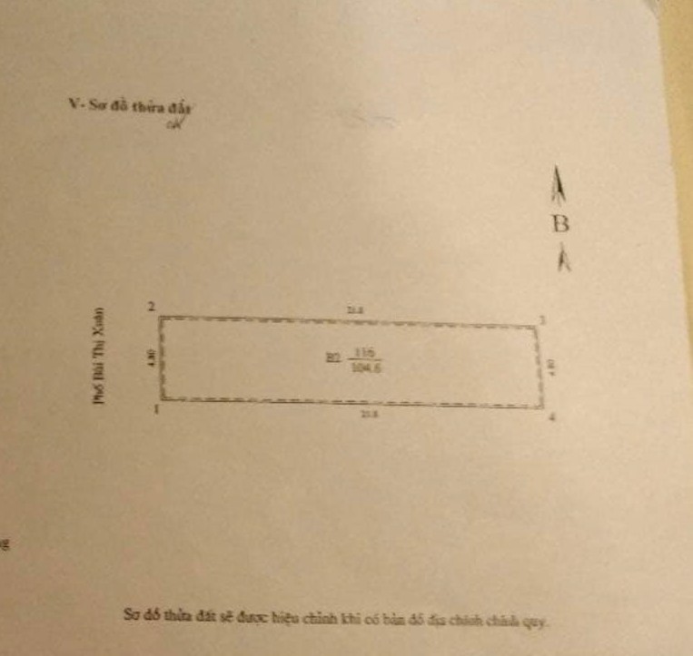 Bán Nhà Mặt phố Bùi Thị Xuân –Phố Huế- 1 sổ 106M2 Mặt tiền 4.8M 69.5 Tỷ