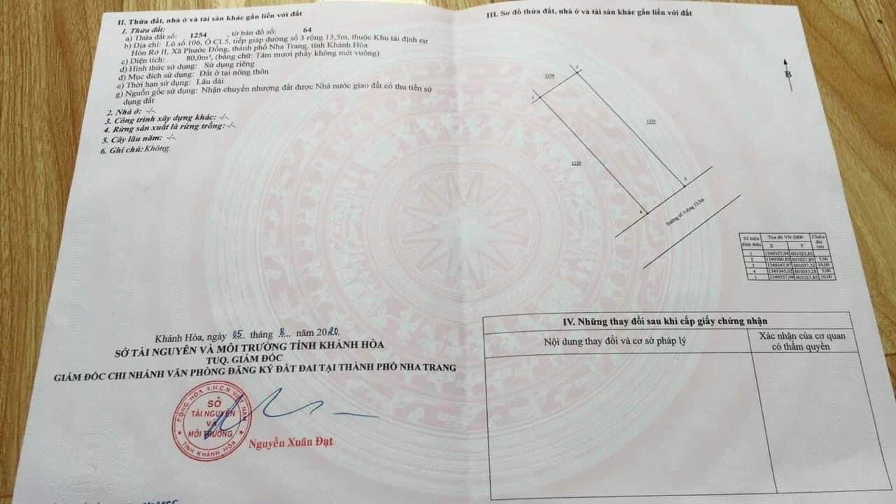 Bán nhanh lô đất Tái định cư Hòn Rớ 2 đường số 3 giá tốt