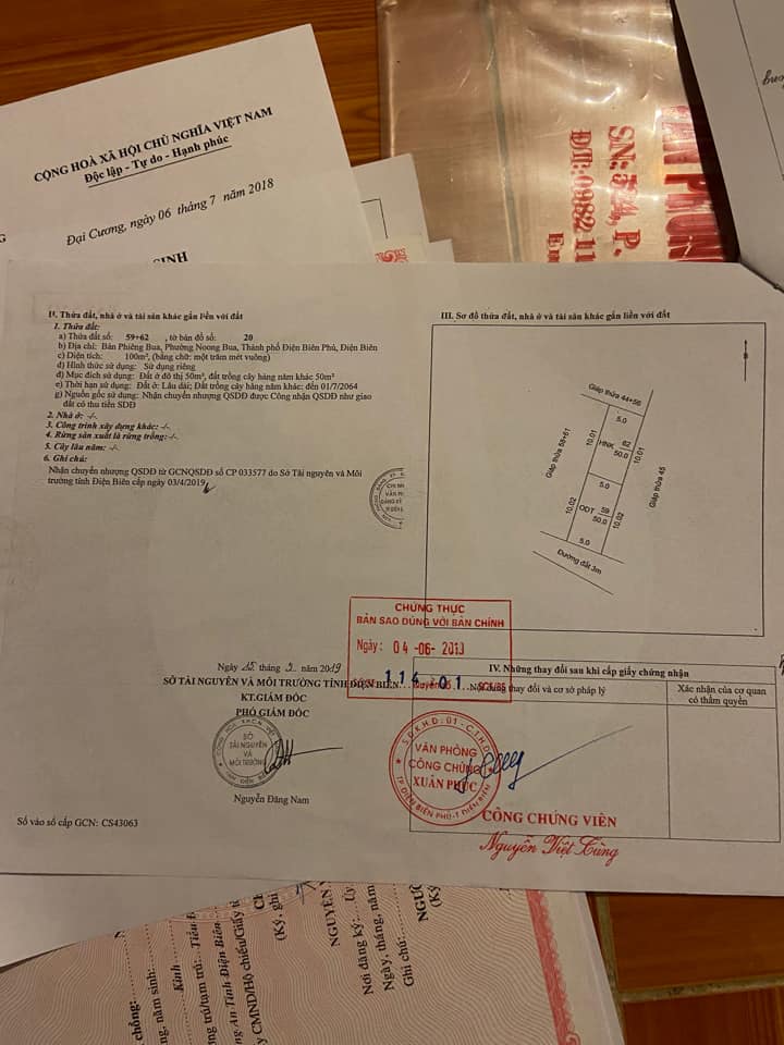 Bán đất tại bản Phiêng Bua, phường Noong Bua, TP. Điện Biên Phủ