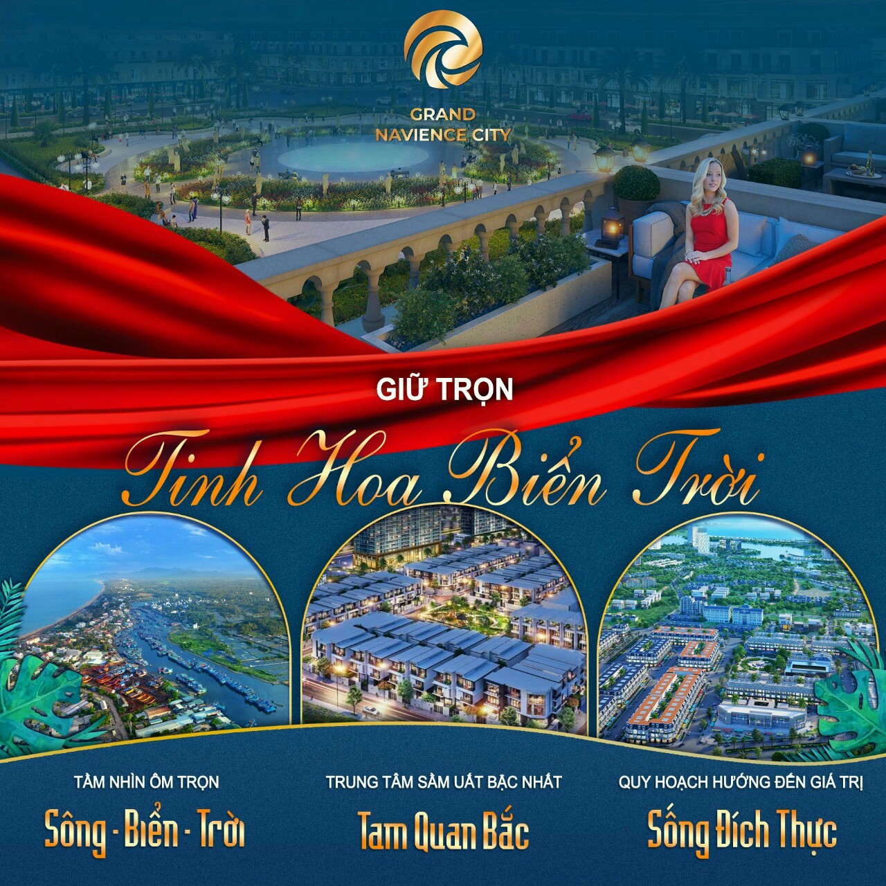 Đất nền khu trung tâm Hoài Nhơn, kết nối đa điểm_ Grand Navience City
