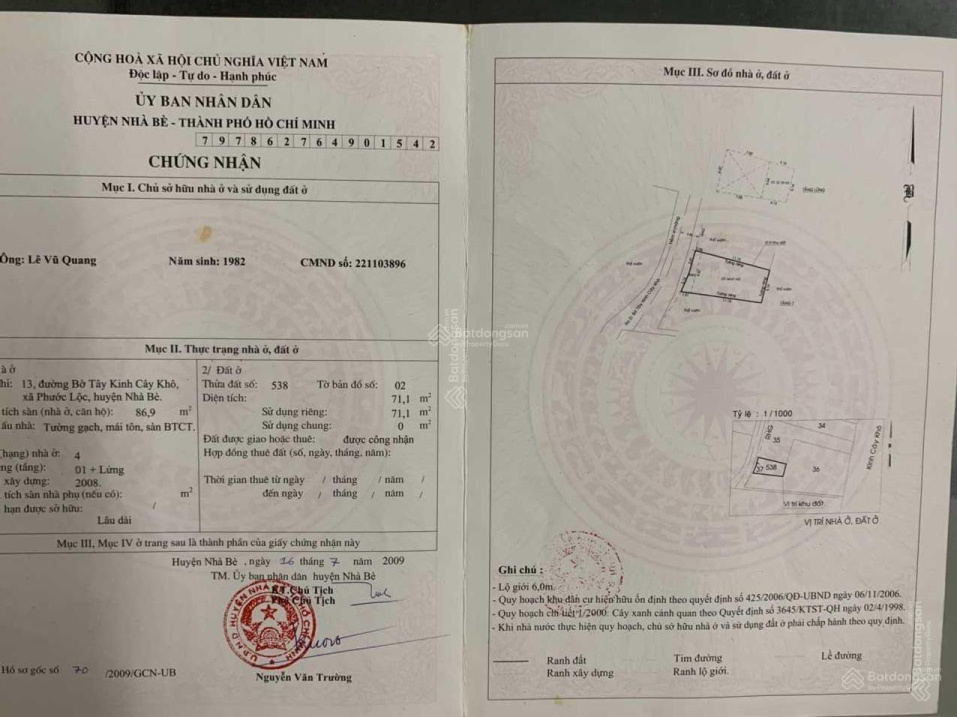 Hạ giá cần bán gấp nhà đường Phạm Hùng ND, Phước Lộc DT 6m5x12m, trệt lửng giá 4,3tỷ