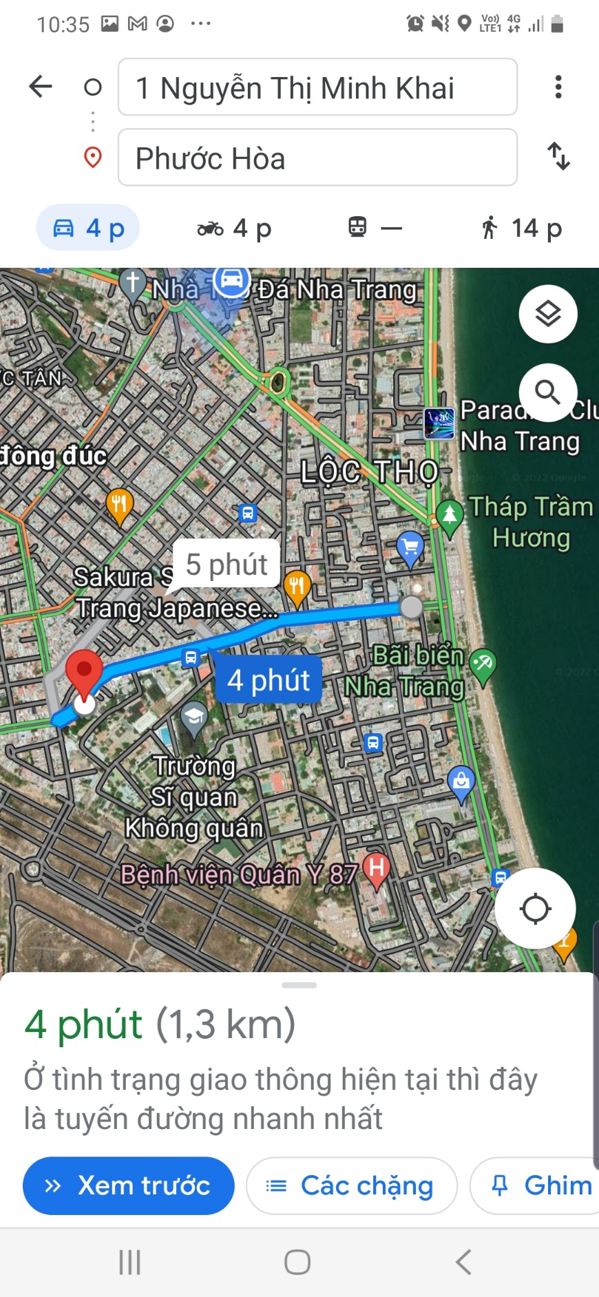 Nhà trung tâm thành phố Biển Nha Trang 6,1 tỷ