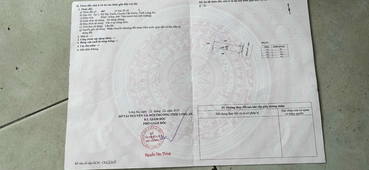 Hạ giá bán gấp trong tháng Tân trạch cần đước.long an