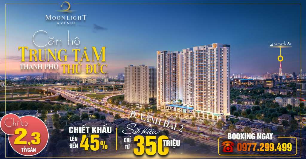 MOONLIGHT AVENUE CĂN HỘ TP THỦ ĐỨC 34m2 SAU CK CÒN 1,4TỶ