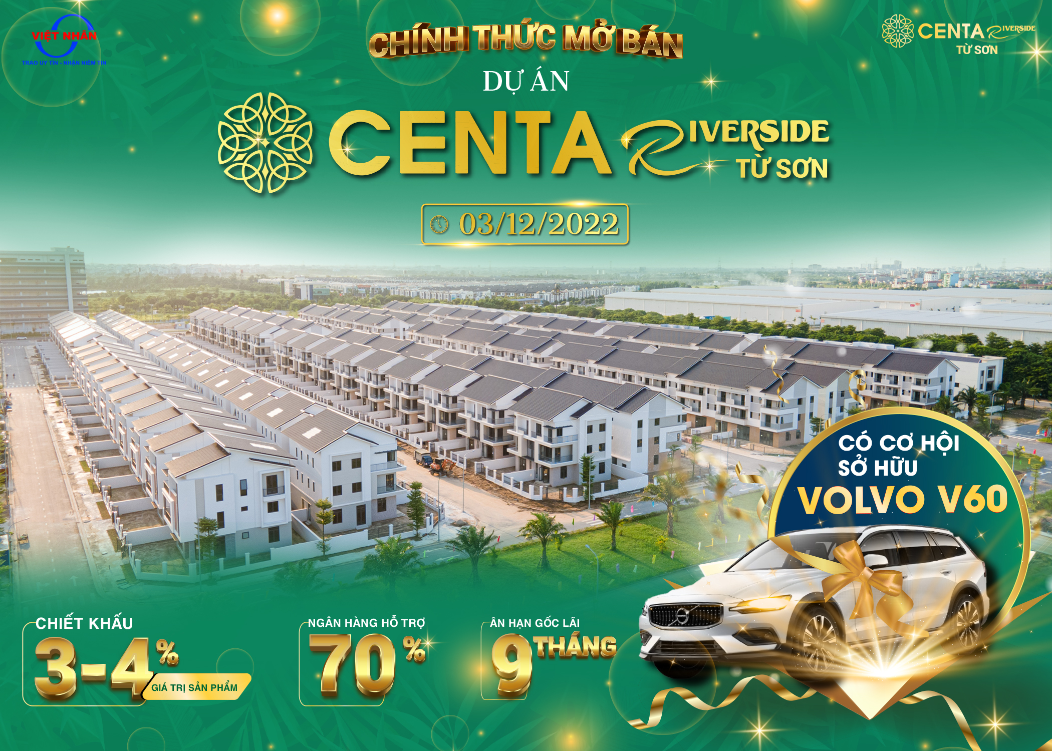 CHÍNH THỨC MỞ BÁN CENTA RIVERSIDE TỪ SƠN - Tuyệt tác kiêu hãnh ven sông giữa Đại đô Thị VSIP Bắc Ninh