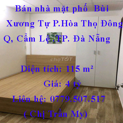 Bán nhà mặt phố Bùi Xương Tự Hòa Thọ Đông Cẩm Lệ