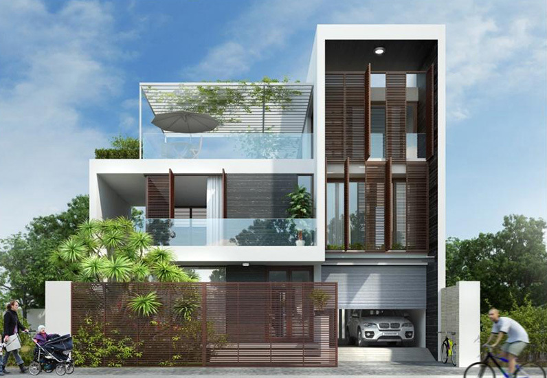 Mẫu biệt thự phố thiết kế đẹp biet thu pho 5