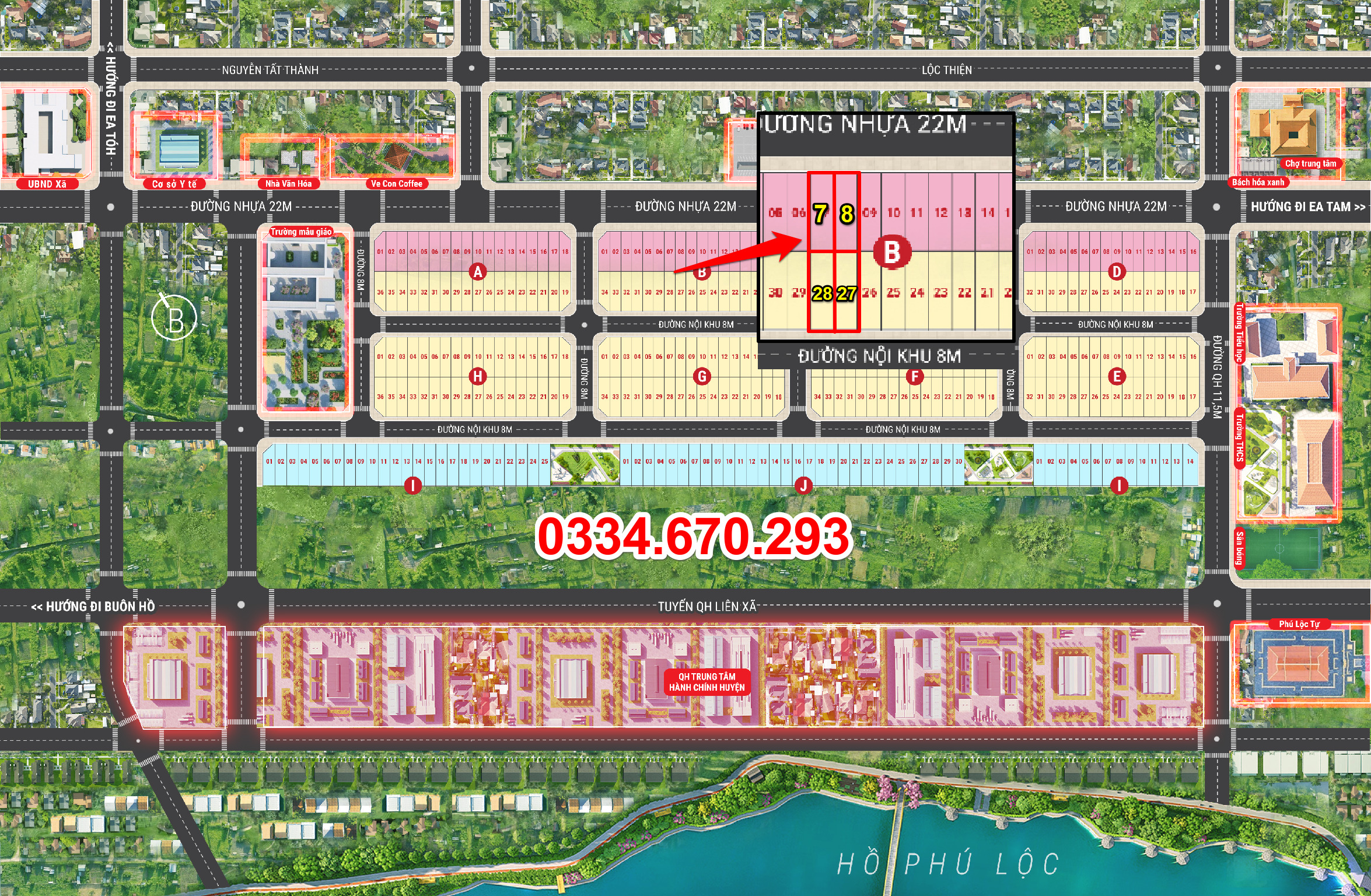 Cực hot - Sở hữu ngay lô biệt thự sẵn sổ gần QL 29 ven Tx Buôn Hồ ngay chợ Phú Lộc